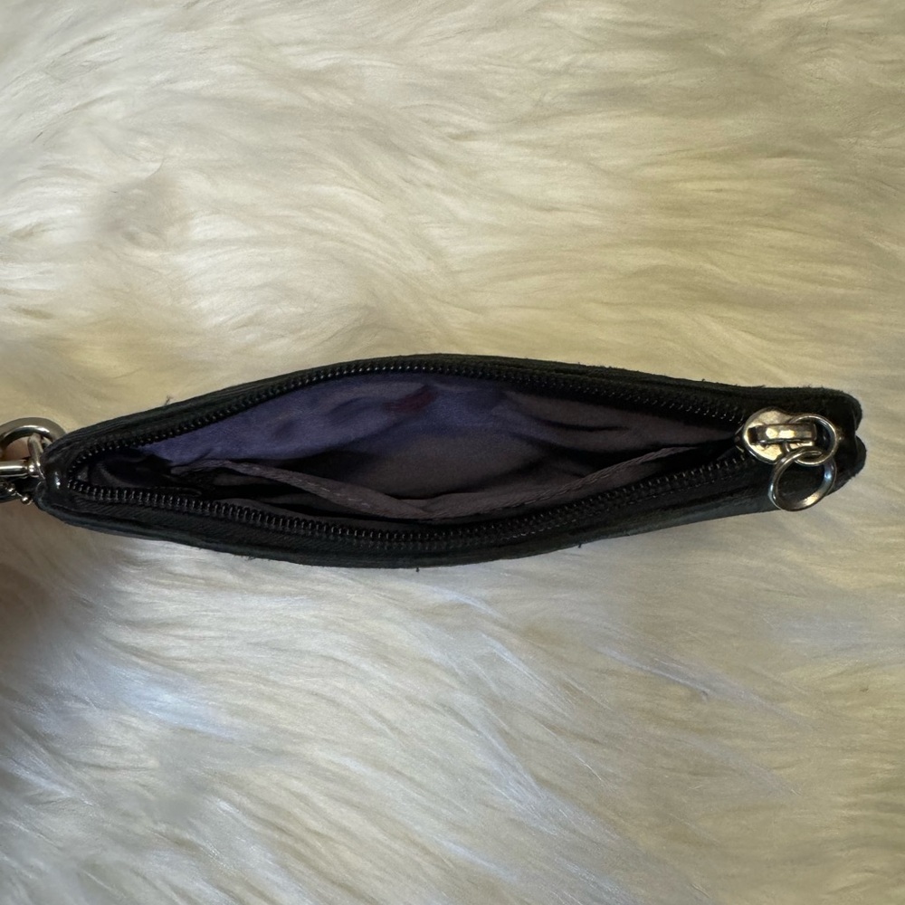 Vintage Coach Signature Black and Purple Wristlet - Picture 7 of 11